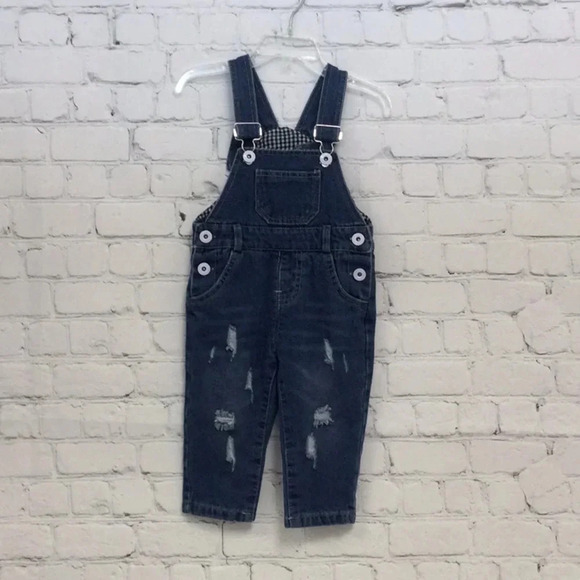 Kidscool Space 18-24M Denim Overall Pants - Picture 1 of 7